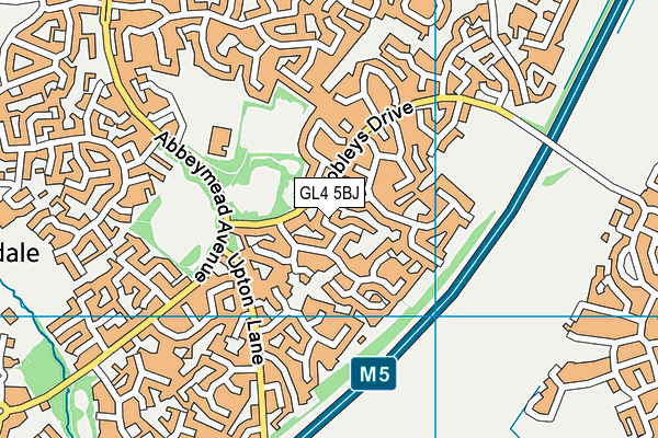 GL4 5BJ map - OS VectorMap District (Ordnance Survey)