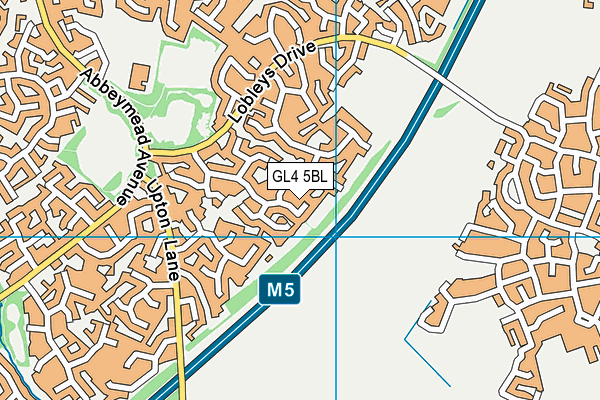 GL4 5BL map - OS VectorMap District (Ordnance Survey)