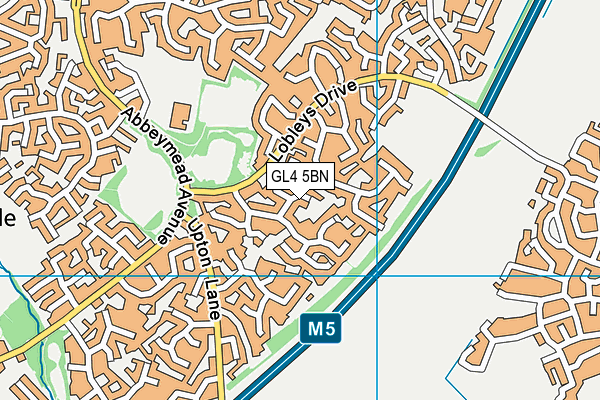 GL4 5BN map - OS VectorMap District (Ordnance Survey)