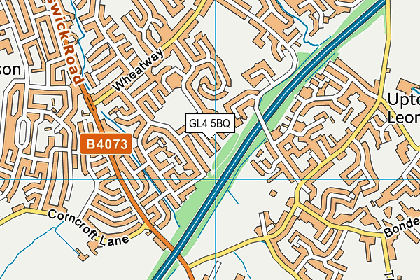 GL4 5BQ map - OS VectorMap District (Ordnance Survey)