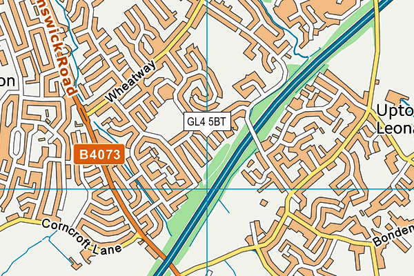 GL4 5BT map - OS VectorMap District (Ordnance Survey)