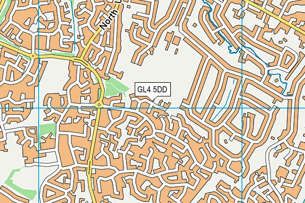 The Oaks map (GL4 5DD) - OS VectorMap District (Ordnance Survey)