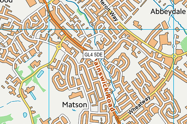 GL4 5DE map - OS VectorMap District (Ordnance Survey)