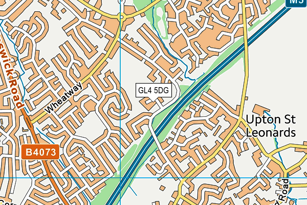 GL4 5DG map - OS VectorMap District (Ordnance Survey)