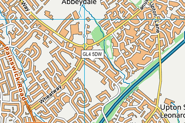GL4 5DW map - OS VectorMap District (Ordnance Survey)