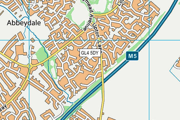 GL4 5DY map - OS VectorMap District (Ordnance Survey)