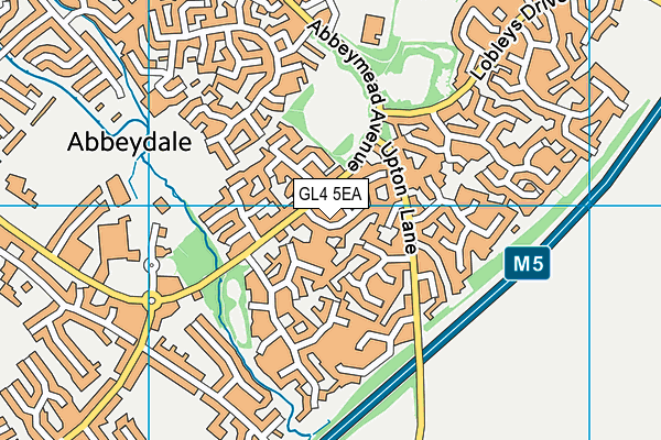 GL4 5EA map - OS VectorMap District (Ordnance Survey)