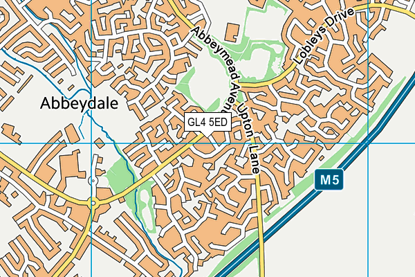 GL4 5ED map - OS VectorMap District (Ordnance Survey)