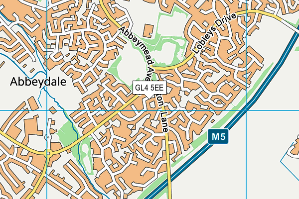 GL4 5EE map - OS VectorMap District (Ordnance Survey)