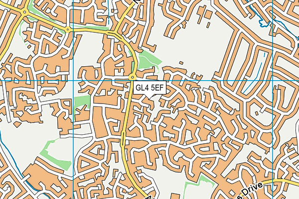 GL4 5EF map - OS VectorMap District (Ordnance Survey)