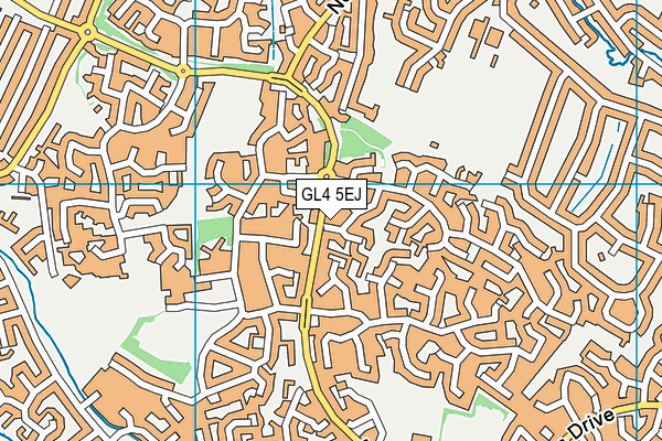 GL4 5EJ map - OS VectorMap District (Ordnance Survey)