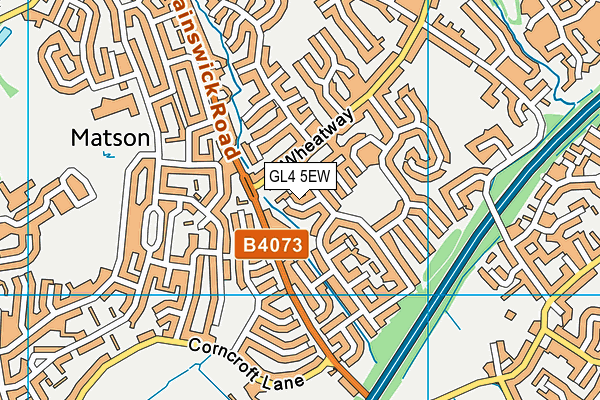 GL4 5EW map - OS VectorMap District (Ordnance Survey)