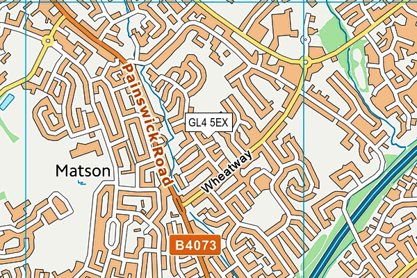GL4 5EX map - OS VectorMap District (Ordnance Survey)