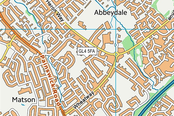 GL4 5FA map - OS VectorMap District (Ordnance Survey)