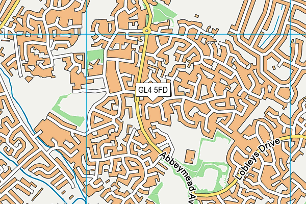 GL4 5FD map - OS VectorMap District (Ordnance Survey)