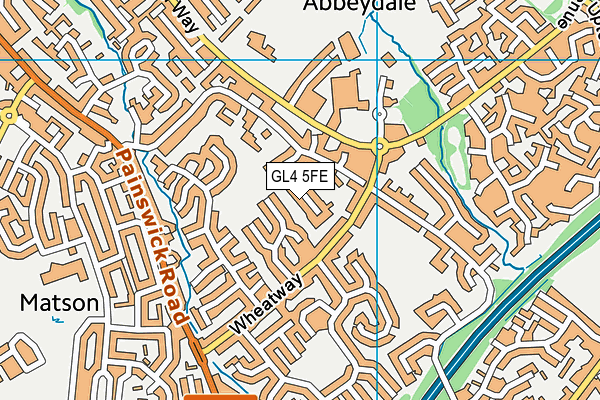 GL4 5FE map - OS VectorMap District (Ordnance Survey)