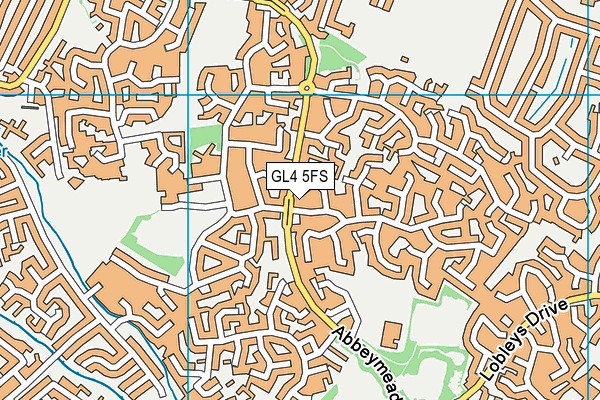 GL4 5FS map - OS VectorMap District (Ordnance Survey)