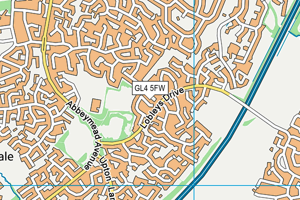 GL4 5FW map - OS VectorMap District (Ordnance Survey)