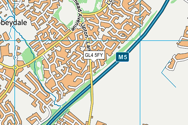 GL4 5FY map - OS VectorMap District (Ordnance Survey)