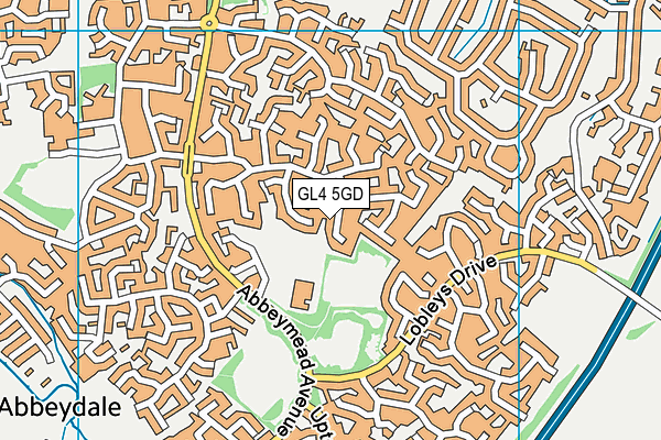GL4 5GD map - OS VectorMap District (Ordnance Survey)