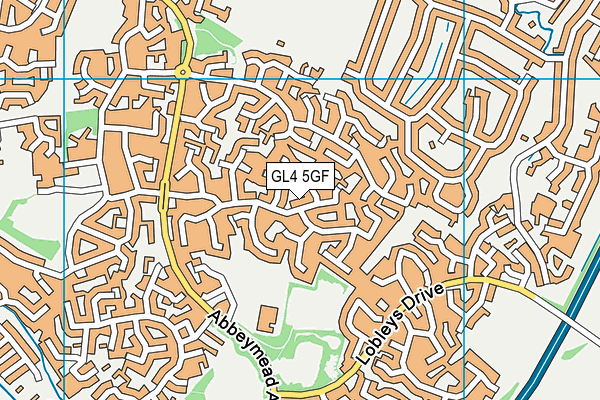 GL4 5GF map - OS VectorMap District (Ordnance Survey)