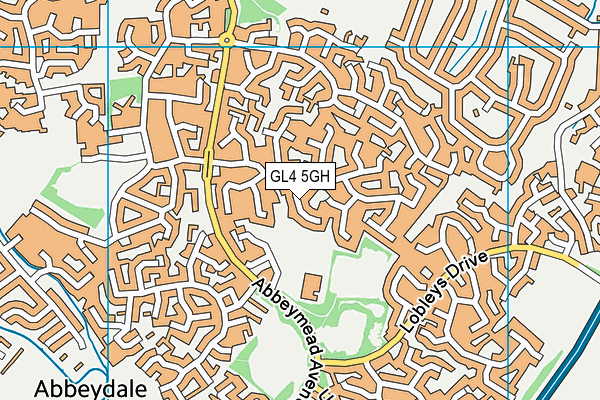 GL4 5GH map - OS VectorMap District (Ordnance Survey)