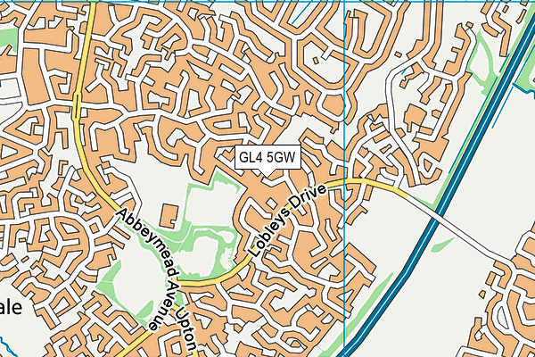 GL4 5GW map - OS VectorMap District (Ordnance Survey)