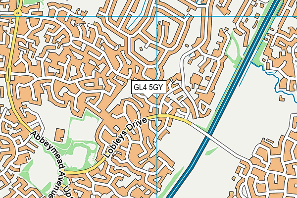 GL4 5GY map - OS VectorMap District (Ordnance Survey)