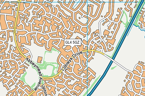 GL4 5GZ map - OS VectorMap District (Ordnance Survey)