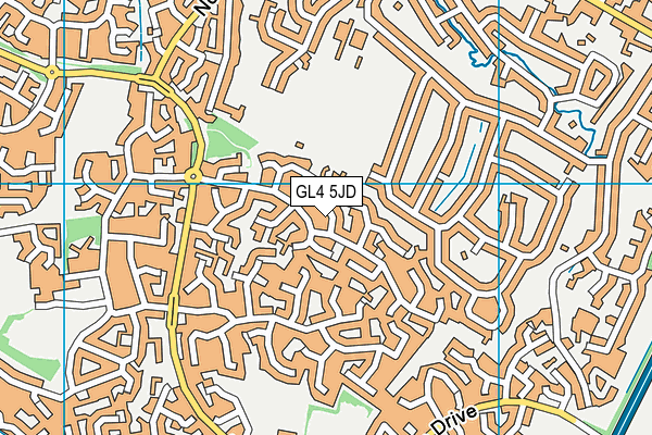 GL4 5JD map - OS VectorMap District (Ordnance Survey)