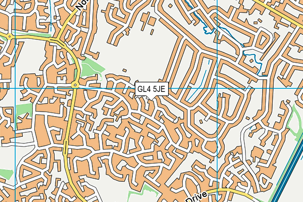 GL4 5JE map - OS VectorMap District (Ordnance Survey)