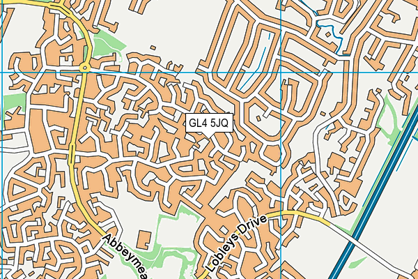 GL4 5JQ map - OS VectorMap District (Ordnance Survey)