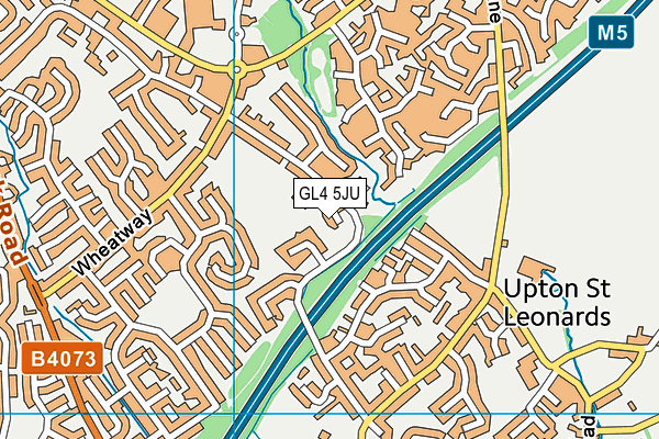 GL4 5JU map - OS VectorMap District (Ordnance Survey)
