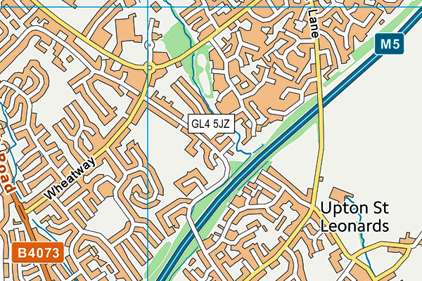 GL4 5JZ map - OS VectorMap District (Ordnance Survey)