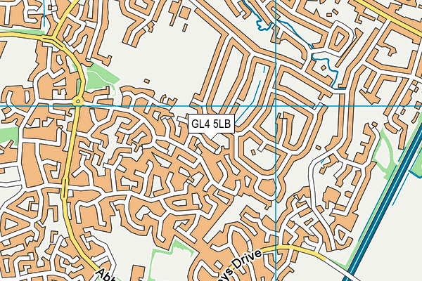 GL4 5LB map - OS VectorMap District (Ordnance Survey)