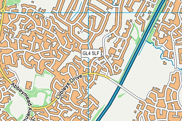 GL4 5LF map - OS VectorMap District (Ordnance Survey)