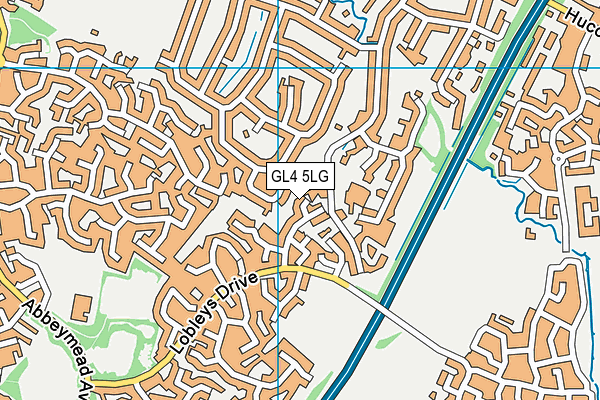 GL4 5LG map - OS VectorMap District (Ordnance Survey)