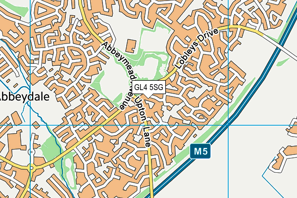 GL4 5SG map - OS VectorMap District (Ordnance Survey)