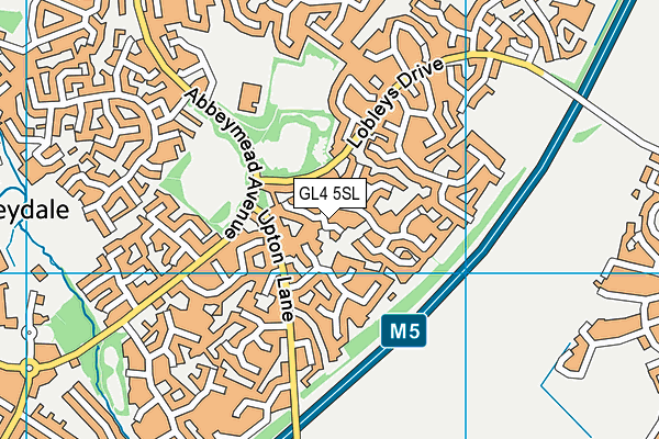GL4 5SL map - OS VectorMap District (Ordnance Survey)