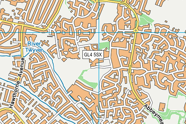 Clock Tower Park map (GL4 5SX) - OS VectorMap District (Ordnance Survey)