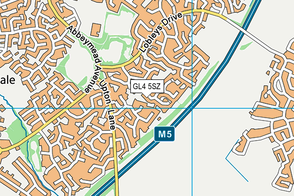 GL4 5SZ map - OS VectorMap District (Ordnance Survey)