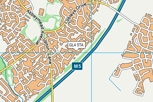 GL4 5TA map - OS VectorMap District (Ordnance Survey)