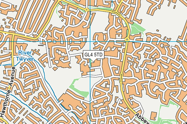 GL4 5TD map - OS VectorMap District (Ordnance Survey)