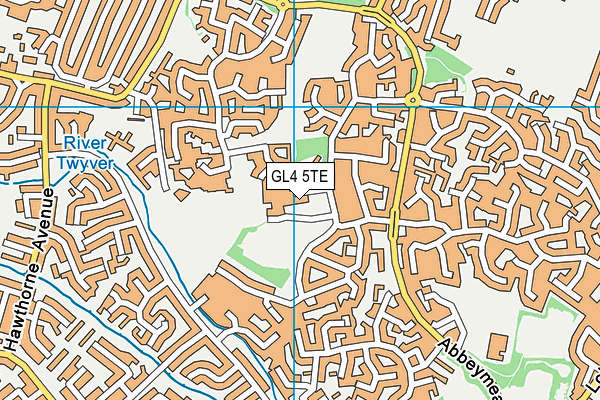 GL4 5TE map - OS VectorMap District (Ordnance Survey)