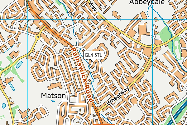 GL4 5TL map - OS VectorMap District (Ordnance Survey)