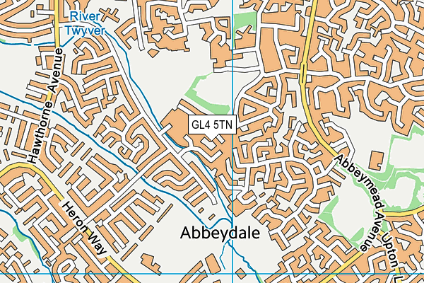 GL4 5TN map - OS VectorMap District (Ordnance Survey)