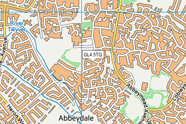 GL4 5TQ map - OS VectorMap District (Ordnance Survey)