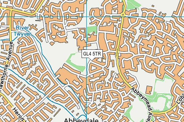 GL4 5TR map - OS VectorMap District (Ordnance Survey)
