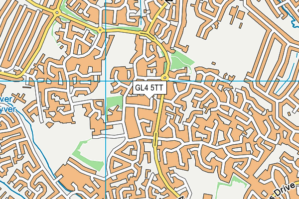 GL4 5TT map - OS VectorMap District (Ordnance Survey)