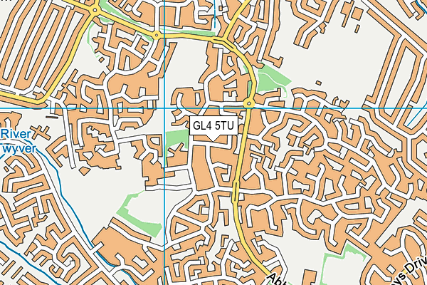 GL4 5TU map - OS VectorMap District (Ordnance Survey)